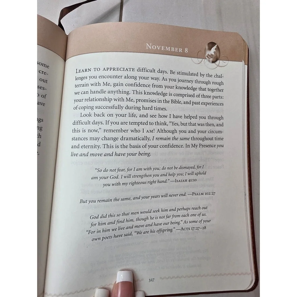 Jesus Calling 365 Day Devotional Sarah Young Brown‎ Faux Leather Deluxe Edition